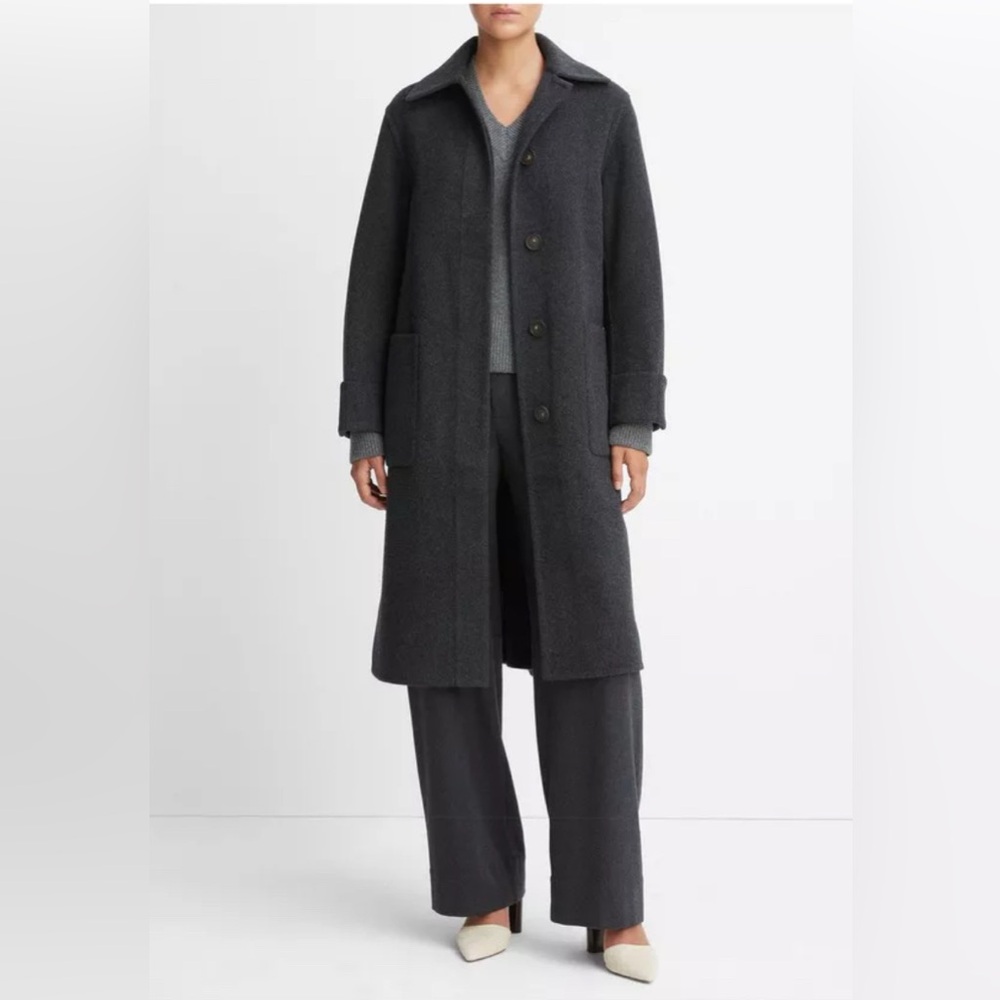 Vince Women's Fine Wool-Blend Overcoat w/ Removable Liner